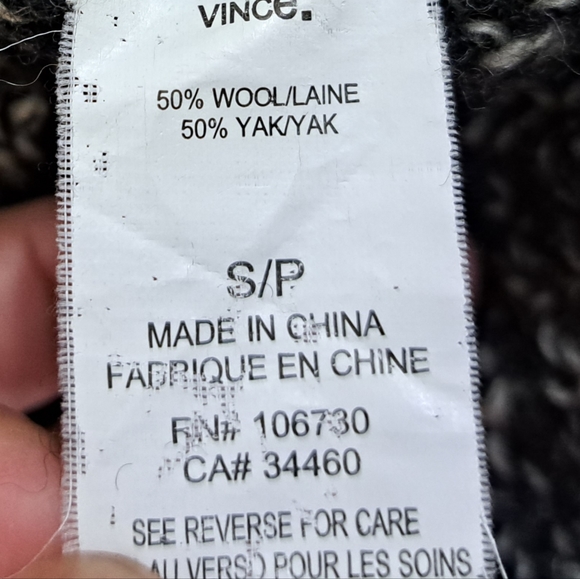 VINCE Turtleneck Wool/ Yak Sweater - Picture 6 of 7